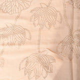 Peach Embellished Foil Work Designer Saree