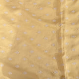 Gold Kanjivaram Saree With Lotus Floral Embroidery And Mirror Work Border