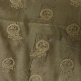Olive Green Designer Saree With Embroidered Floral Booti & Sequin Border