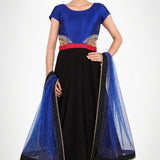 Sapphire Noir Colorblock Anarkali Set