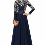 Midnight Gold Cutout Indo Western Gown