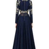 Midnight Gold Cutout Indo Western Gown