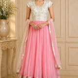 Ivory Blush Two-Tone Anarkali Set