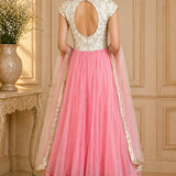 Ivory Blush Two-Tone Anarkali Set
