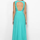 Turquoise Pearl Embellished Anarkali Set