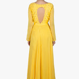 Yellow Gold Beaded Anarkali Set