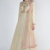 Ivory Gold Sequin Embroidered Anarkali Set
