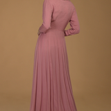 Dusty Rose Stone Embellished Anarkali Set
