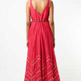 Rani Pink Gota Chevron Anarkali Set