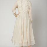 Ivory Gold Sequin Anarkali Set