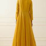 Marigold Gold Scalloped Anarkali Set