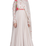 Vory Blush Floral Embroidered Anarkali Set