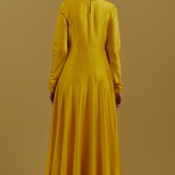 Saffron Sequin Yoke Anarkali Set