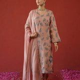 Blush Leaf Trail Embroidered Kurti