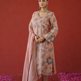 Blush Leaf Trail Embroidered Kurti