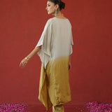 Ivory Gold Ombre Kaftan Kurti