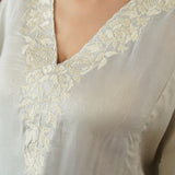 Ivory Gold Ombre Kaftan Kurti
