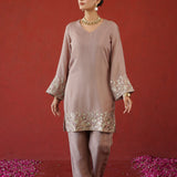 Mauve Rose Cuff Kurti