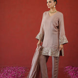 Mauve Rose Cuff Kurti