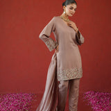 Mauve Rose Cuff Kurti