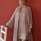 Mauve Rose Cuff Kurti