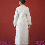 Ivory Chikankari Collar Kurti