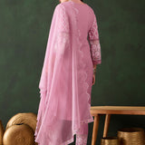 Blush Pink Cotton Kurti With Sequin Diamond Work