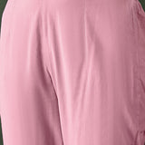 Blush Pink Cotton Kurti With Sequin Diamond Work