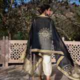 Monochrome Cotton Silk Jacketed Suit Set