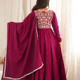 Dusty Pink Silk Kurti With Golden Zari Work