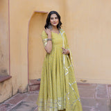 Citrine Mirror-Trail Anarkali Set