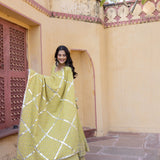 Citrine Mirror-Trail Anarkali Set
