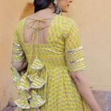 Citrine Mirror-Trail Anarkali Set