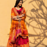 Sky Blue Banarasi Style Silk Blended Lehenga Set