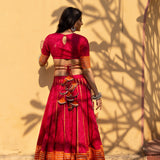 Sky Blue Banarasi Style Silk Blended Lehenga Set