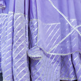 Lavender Chevron Sequined Lehenga Set