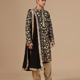 Noir Zari Kurta Set With Sequin Dupatta