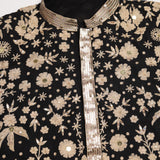 Noir Zari Kurta Set With Sequin Dupatta