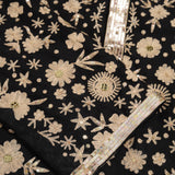 Noir Zari Kurta Set With Sequin Dupatta