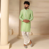 Pistachio Green Plain Kurta