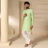 Pistachio Green Plain Kurta