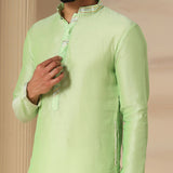 Pistachio Green Plain Kurta