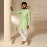Pistachio Green Plain Kurta
