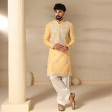 Golden Yellow Booti Embroidered Kurta