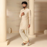 Ivory Tone-On-Tone Kurta Set