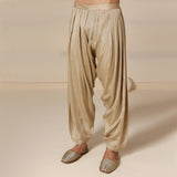 Ivory Gold Trim Silk Kurta