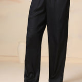 Jet Black Cotton Kurta
