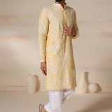Sunshine Yellow Paisley Aari Kurta