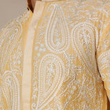 Sunshine Yellow Paisley Aari Kurta