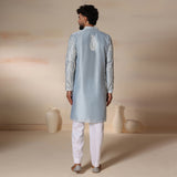 Powder Blue Paisley Aari Kurta